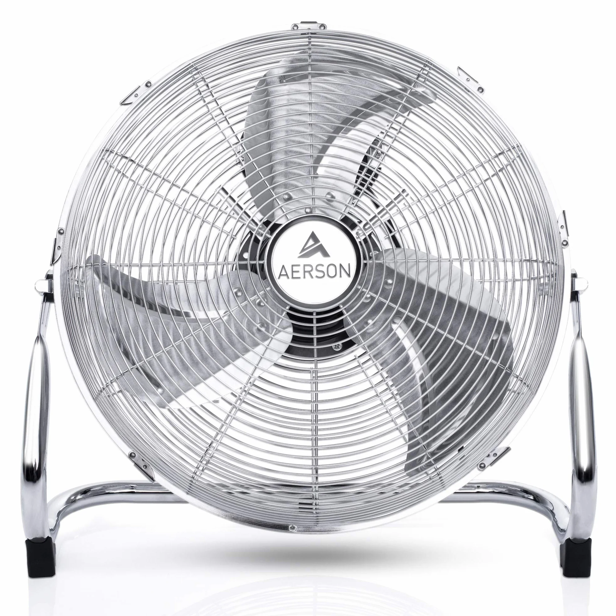 Aerson wentylator podłogowy 40 cm, 3 poziomy mocy, 100 W, wysoka przepustowość powietrza, solidne metalowe wykonanie, kąt nachylenia ok. 110 stopni