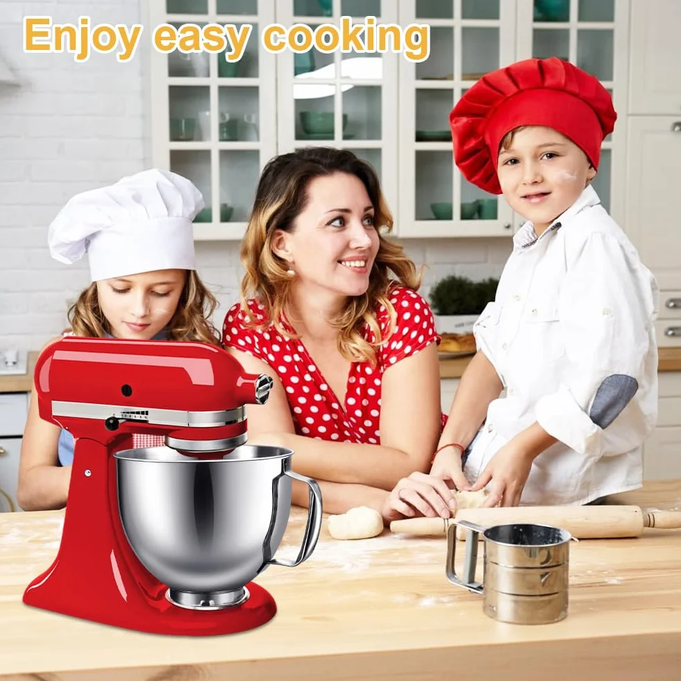 Miska ze stali nierdzewnej do miksera stojącego Kitchenaid, Tutamaz Miska do Kitchen Aid 4,5-5 Quart, mikser stojący, kolor srebrny, części zamienne do mieszadła stojącego, miska ze stali nierdzewnej