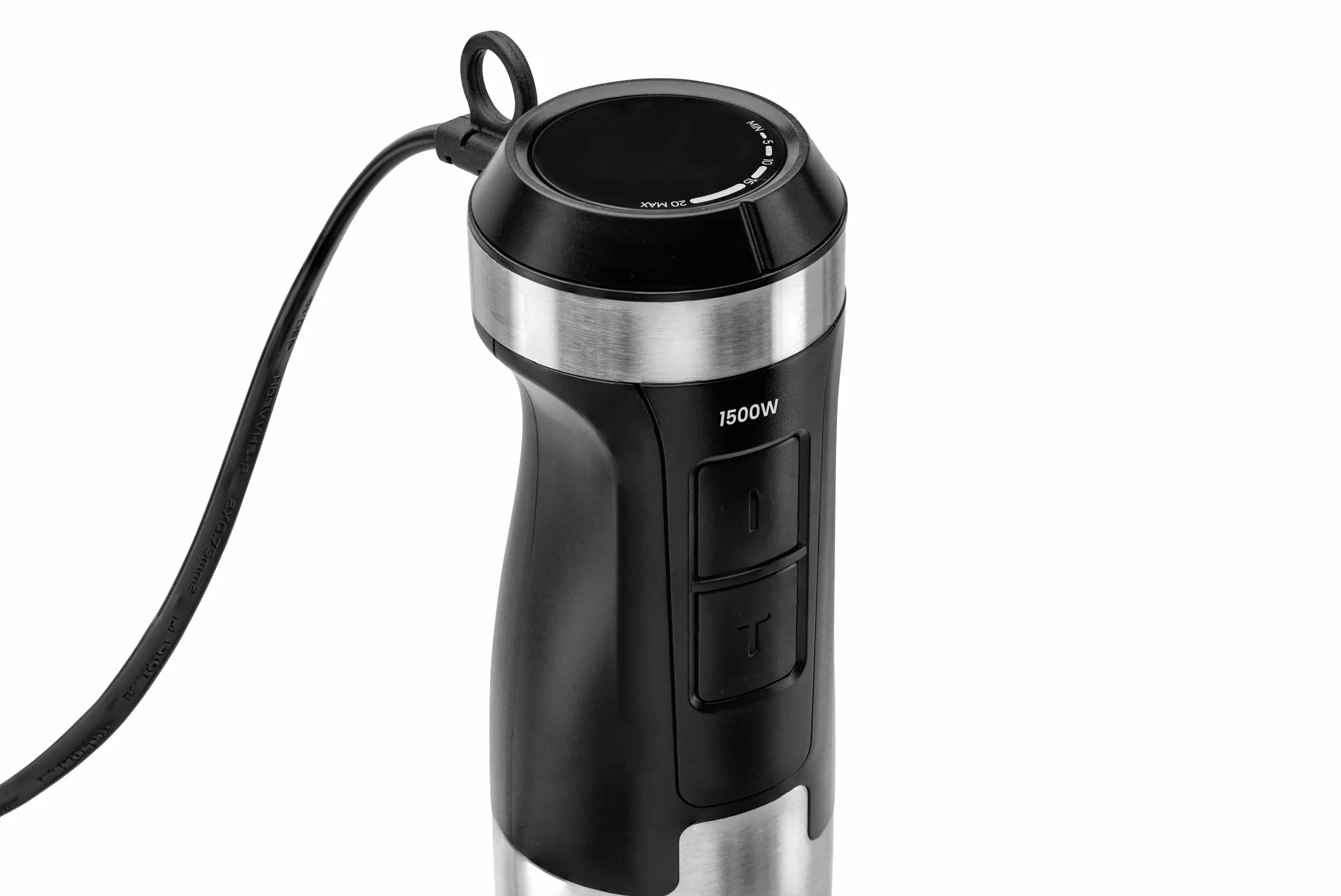 BlendFlex 1500 W Blender ręczny – mikser ze stali nierdzewnej z 20 prędkościami i funkcją turbo, w zestawie miarka 600 ml – blender ręczny do smoothie