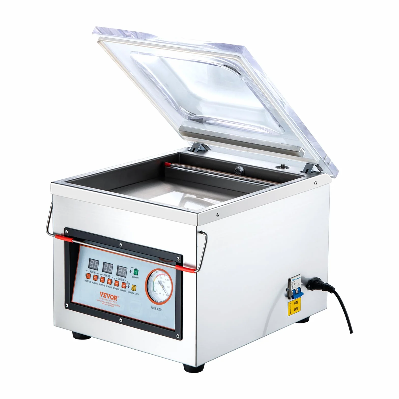 VEVOR Komora próżniowa maszyna pakująca 320 W, pakowaczka próżniowa kompaktowy rozmiar 320 mm w kuchni domowej i do użytku komercyjnego do mokrej żywności, mięsa, marynat