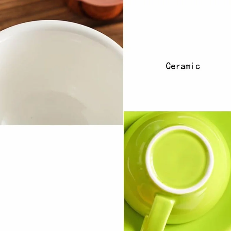 Porcelanowy kubek do kawy ze spodkiem, Zestaw ceramicznych filiżanek do kawy Cappuccino Standardowy zestaw ze spodkiem latte(Style2)