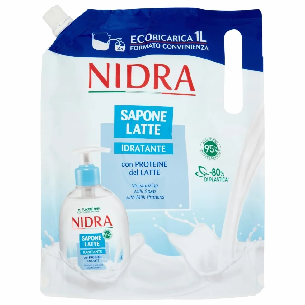Nidra Ekologiczny nawilżający pojemnik na mydło w płynie, wkład 1 l, 1 l, 1 l (1 szt.)