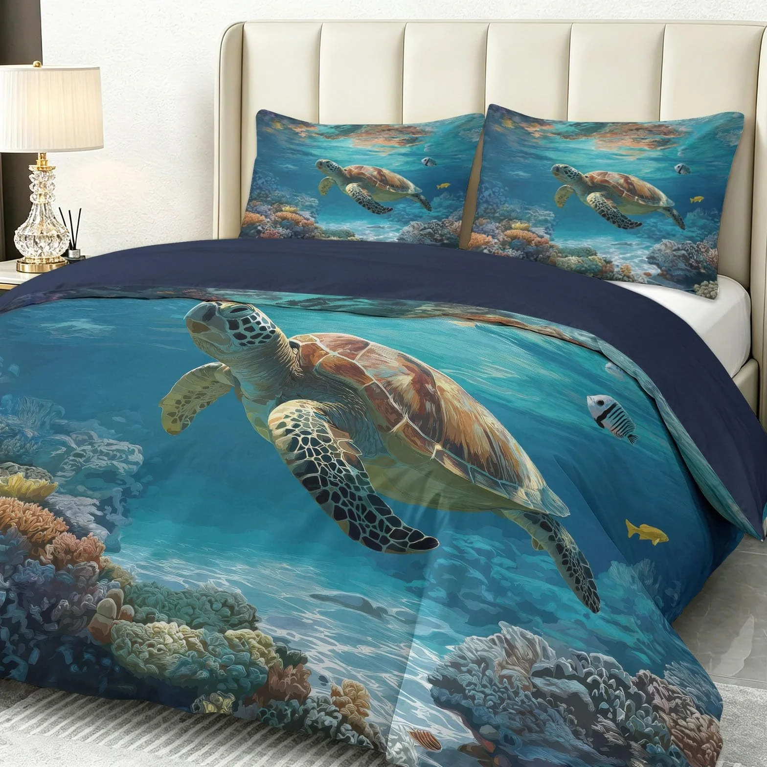 Marzycielska pościel 240 x 220 cm, dwustronna pościel z mikrofibry, z zamkiem błyskawicznym i 2 poszewkami na poduszkę 80 x 80 cm