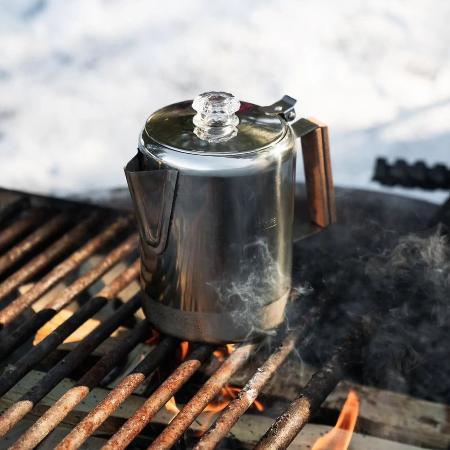 Kawiarka Do Kawy Przenośny Kompaktowy Design | Kawowy Ze Stali Nierdzewnej Do Parzenia Na Zewnątrz Camping Plaża Wędrówki Piknik Podróże Rodzina Wakacje Grill