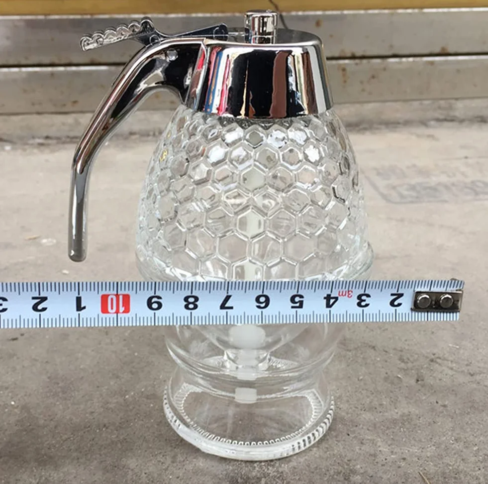 Dozownik miodu, akrylowy plastikowy pojemnik na syrop, miód butelka do serwowania miodu i syropu(200 ml)