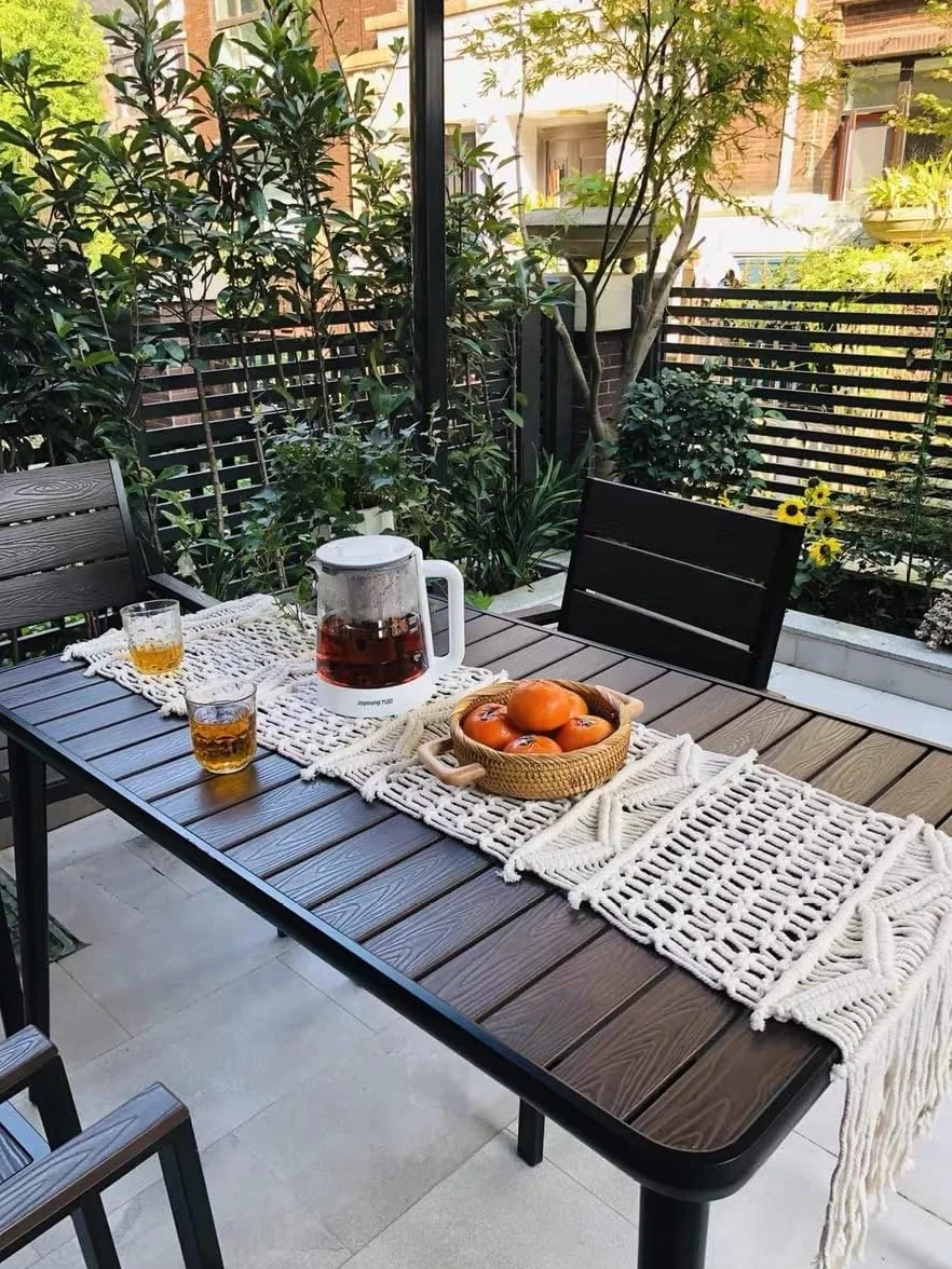 Makrama, bieżnik ręcznie tkany w stylu boho, dekoracja stołu, pościel, 35 cm x 240 cm