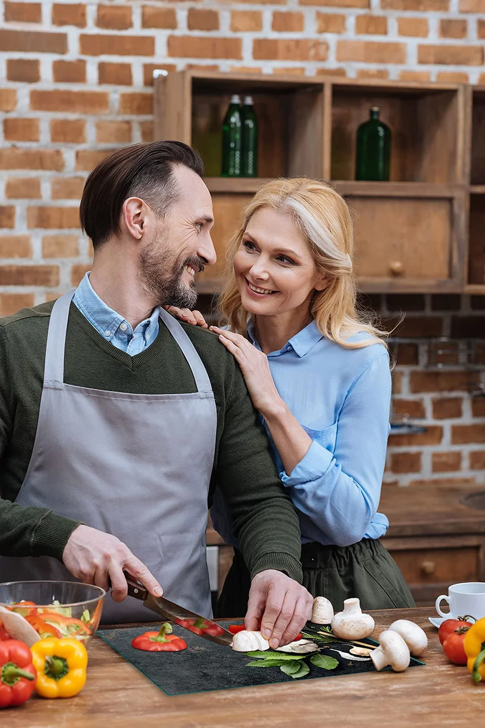 TMK, Szklana deska do krojenia 40 x 30 z motywem płyta do krojenia kuchnia płyta przykrywająca kuchnię szkło dekoracyjne