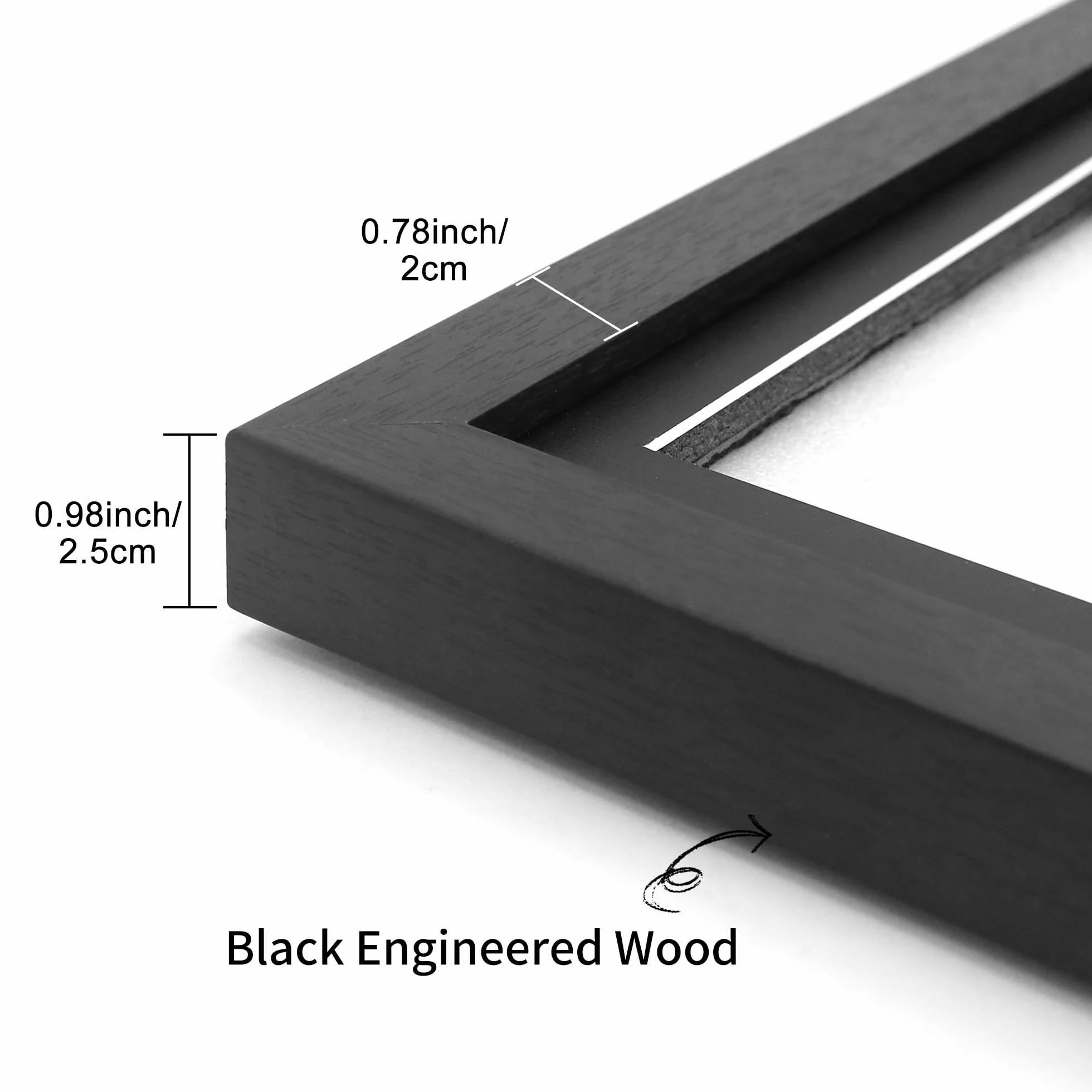 FramePro Podwójna ramka na płyty CD 36 cm x 32,5 cm, uchwyt na płyty z prawdziwym szkłem, dekoracja na ścianę, czarna mata