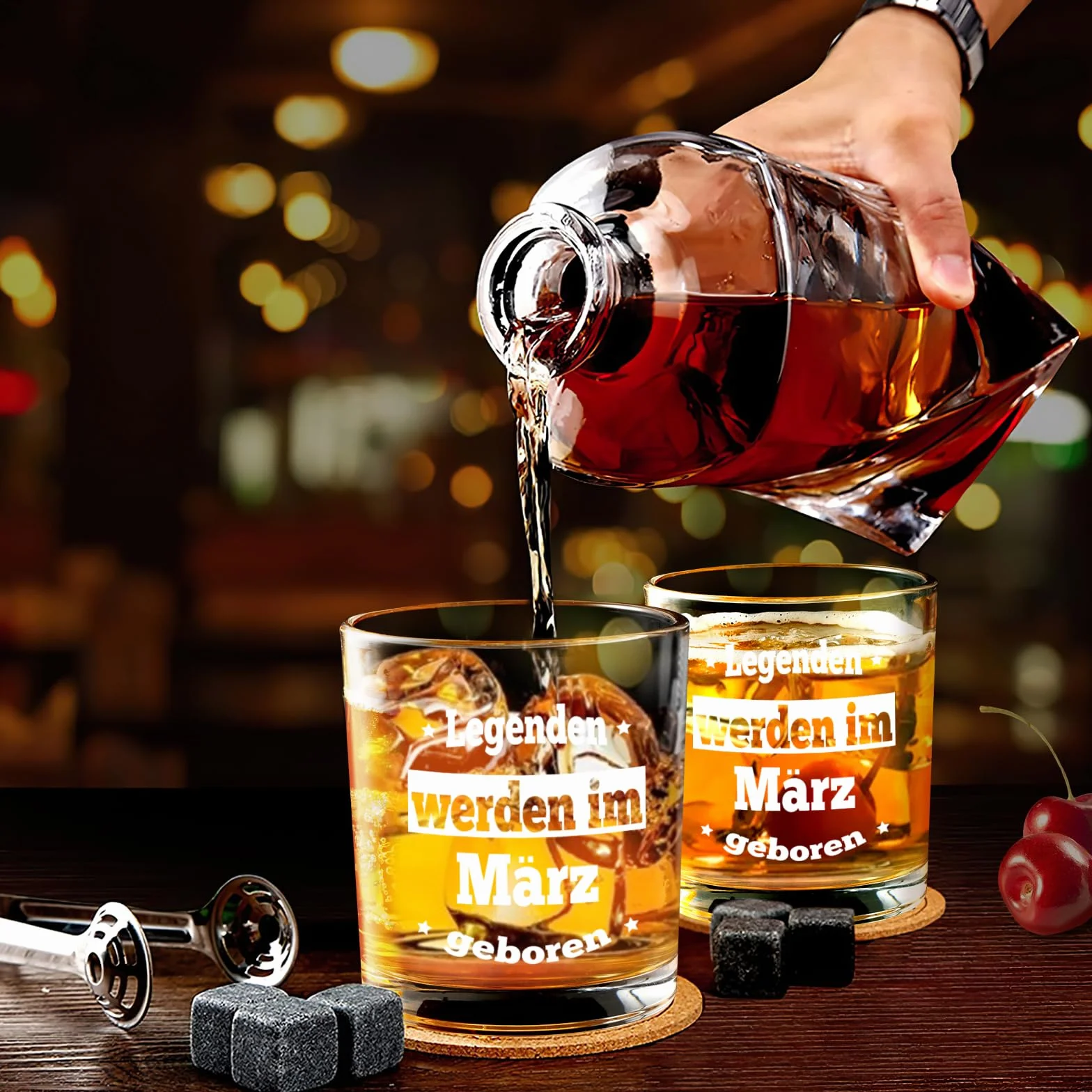 Joymaking Szklanka do whisky – prezent dla mężczyzn, prezent urodzinowy w marcu, sensowny zabawny prezent dla taty, przyjaciela, współpracownika, syna, dziadka – 300 ml