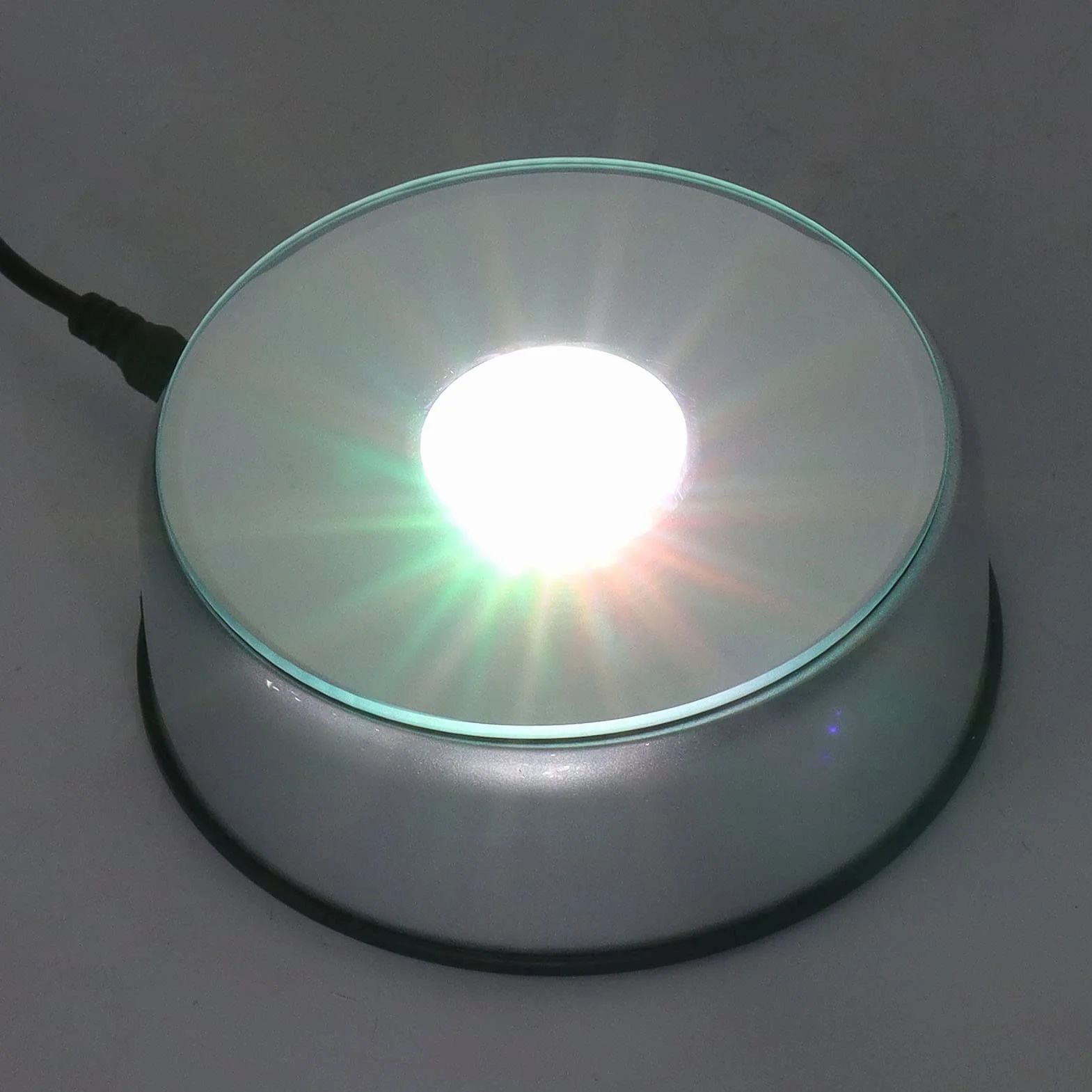 Podstawa wyświetlacza LED, 80 sekund na okrążenie Trwała podstawa z obrotowym wyświetlaczem ABS o 360 stopni z kablem zasilającym USB, zmotoryzowany obrotowy stojak gramofonowy