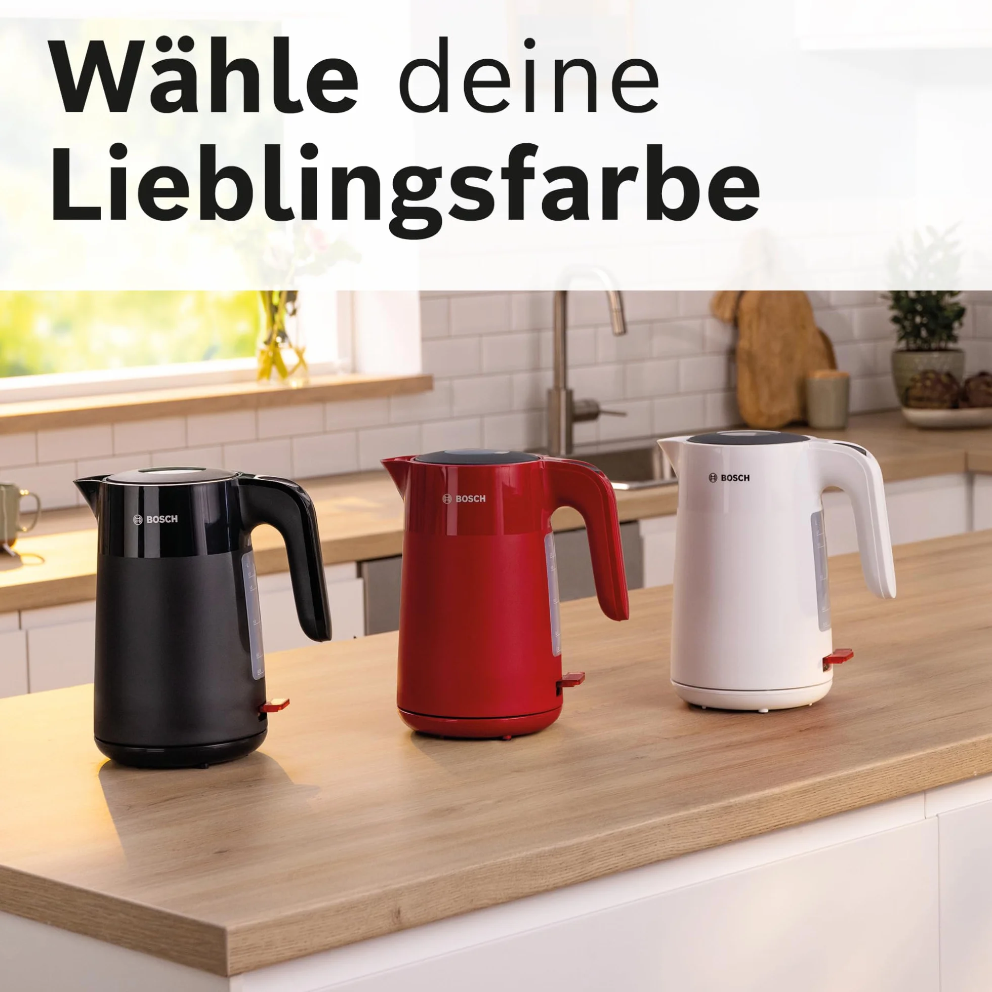 Bosch MyMoment TWK2M163 czajnik elektryczny - duży otwór - potrójne zabezpieczenie - filtr osadzający się - pojemność 1,7 l, wysokiej jakości tworzywo sztuczne, kolor: czarny
