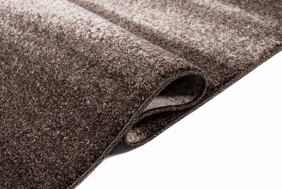 Tapiso Dywan Sari nakrapiany designerski krótkie runo beżowy brązowy jasnobrązowy z abstrakcyjnym rozmazywaniem paski wzór salon Ökotex 160 x 220 cm