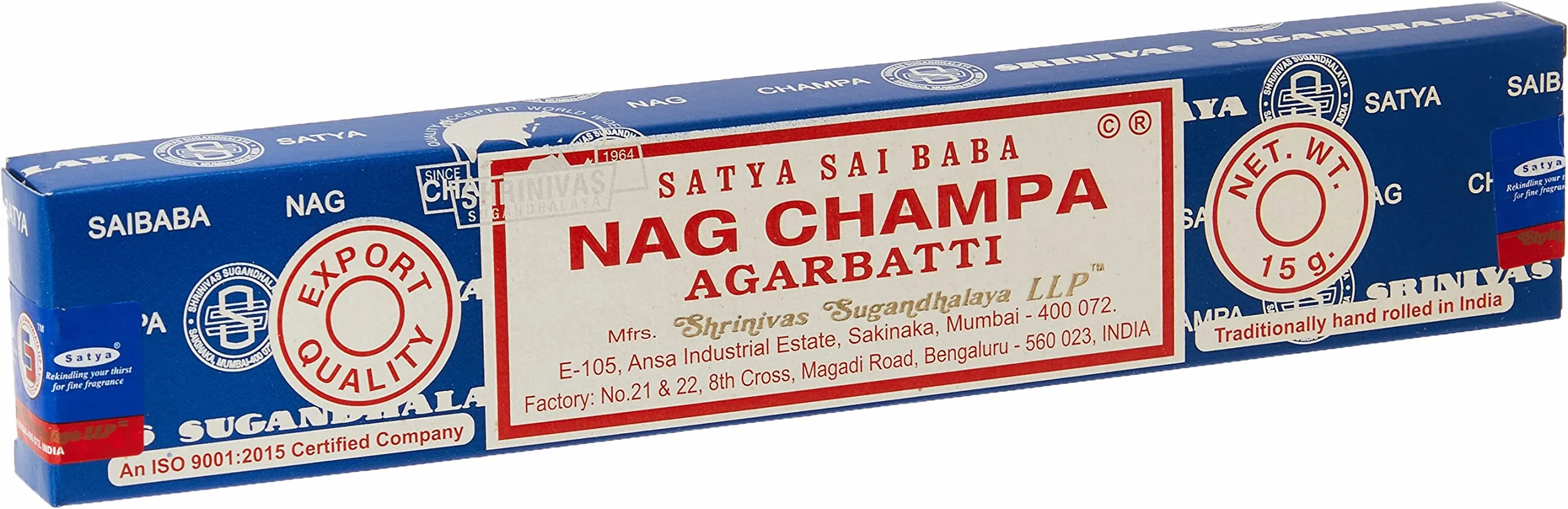 Kadzidełka Satya Nag Champa 12 paczek = 144 pałeczek