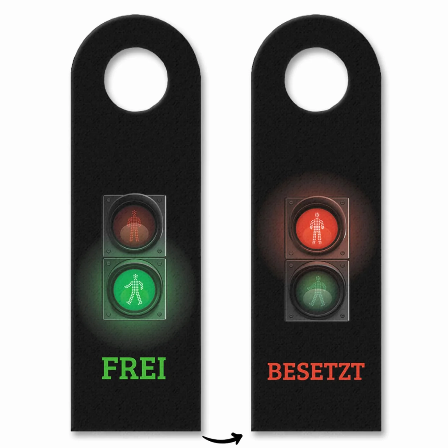 Trendaffe Zawieszka na drzwi z motywem światła Czarna WC