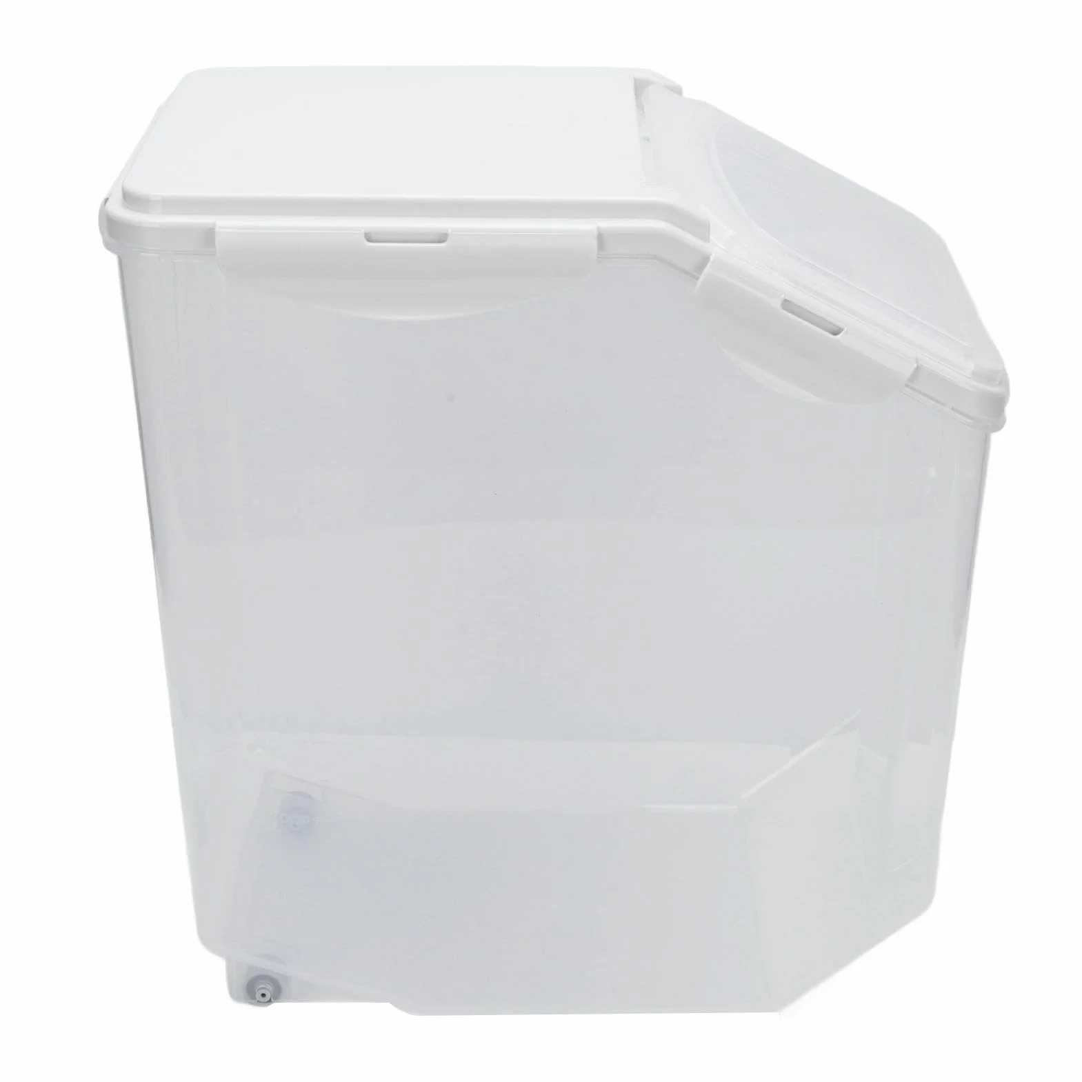 Pssopp Pojemnik do Przechowywania Ryżu PP Pojemnik do Przechowywania Ziarna z miarką 15 Kg Pojemność 22,7 X 36,5 Cm Hermetyczny na ryż Spiżarni Kuchennej Organizacja Domu