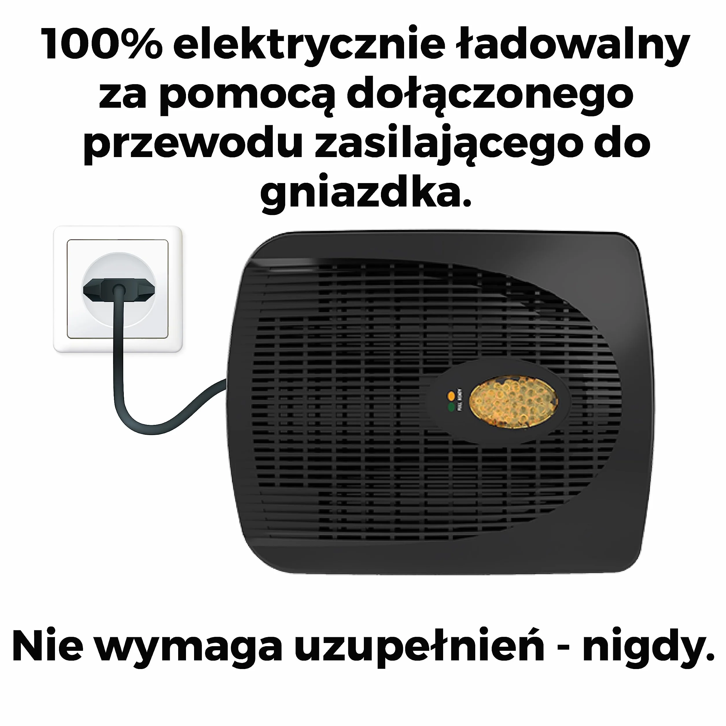 PINGI Elektryczny Osuszacz Powietrza Do Samochodu i Innych Pojazdów z Wskaźnikiem Wilgotności | Przenośny Elektryczny Osuszacz Powietrza Zwalcza Wilgoć, Kondensację i Wilgotność