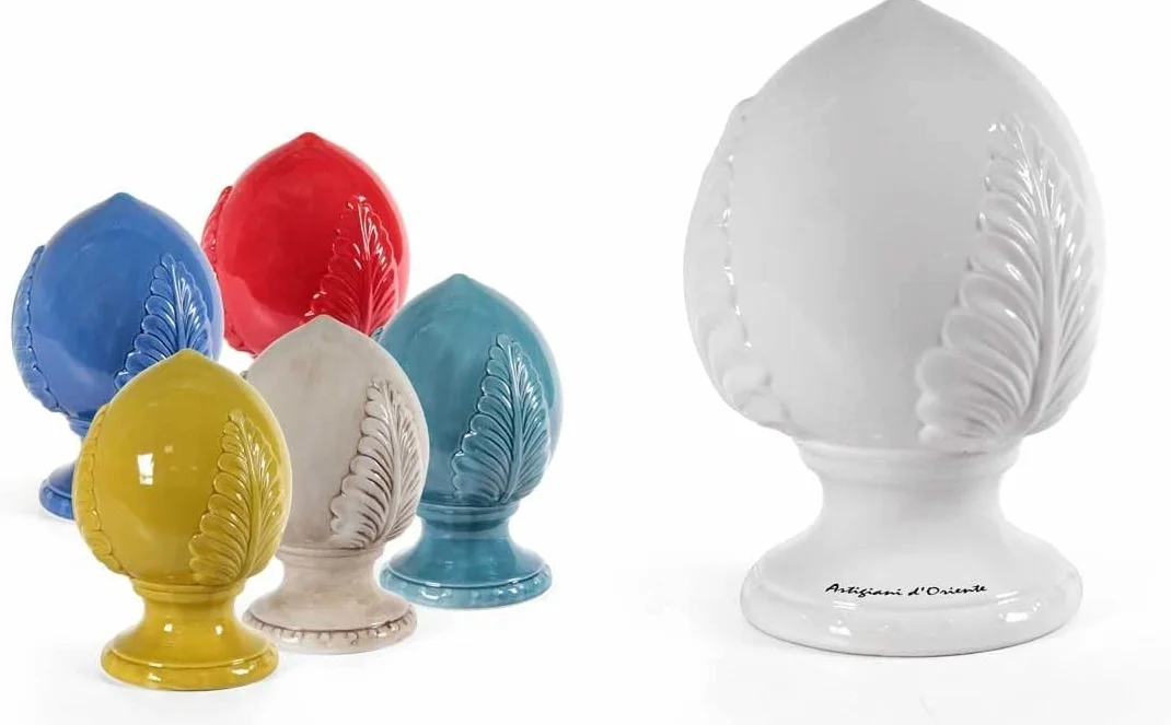 Pumo pugliese ceramiczny elegancki kolorowy dekoracyjny wystrój gic (11 x wys. 17 cm art 976, niebieski)