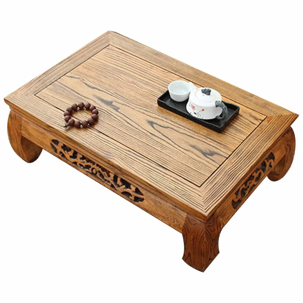 Lite drewno kawa salon niska herbata sypialnia śniadanie laptop (kolor: kolor drewna, rozmiar: 60x40x25cm)