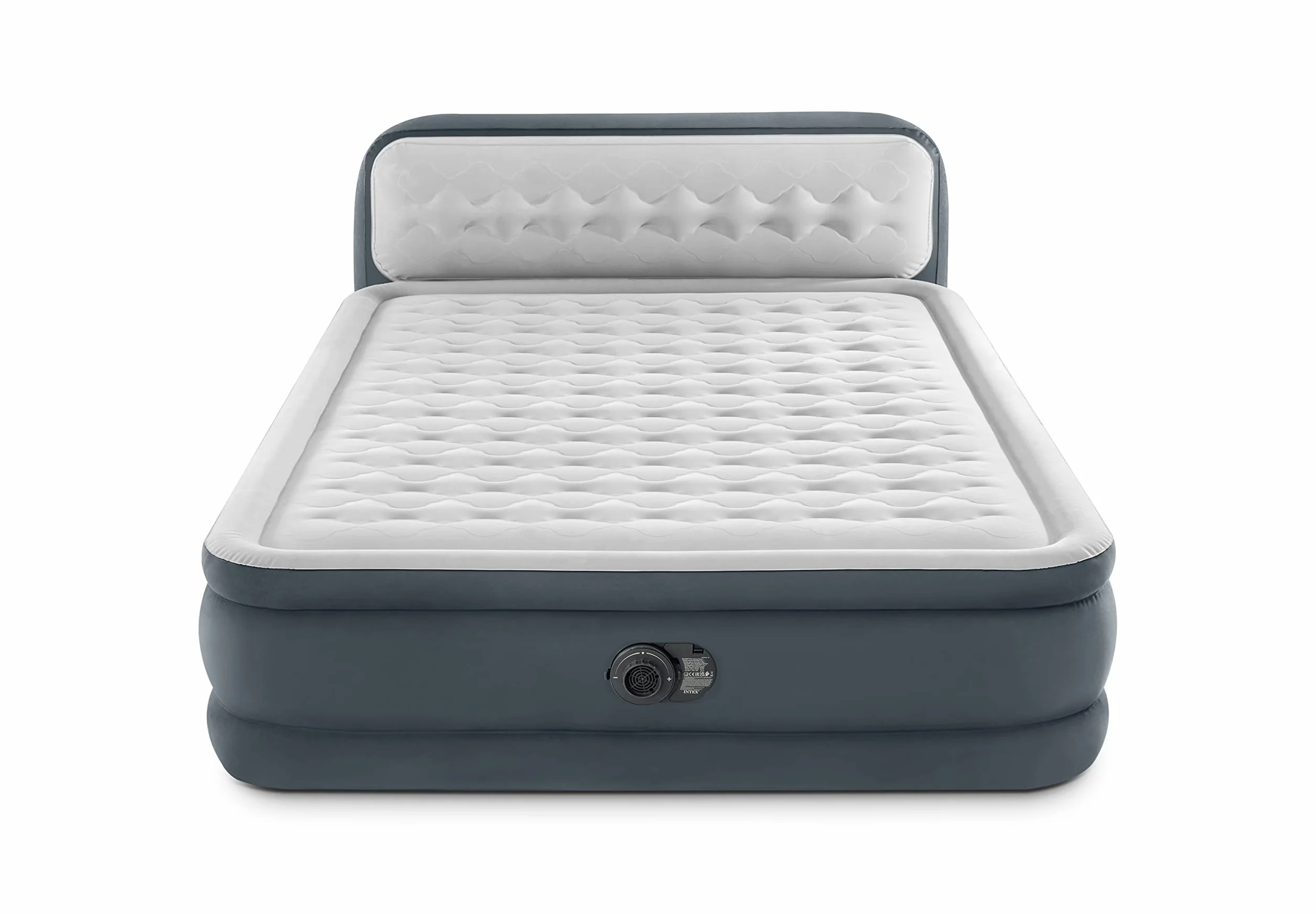 Intex 64448ND - Materasso Dura-Beam Ultra Plush Headboard Autogonfiante, 152x236x86 cm