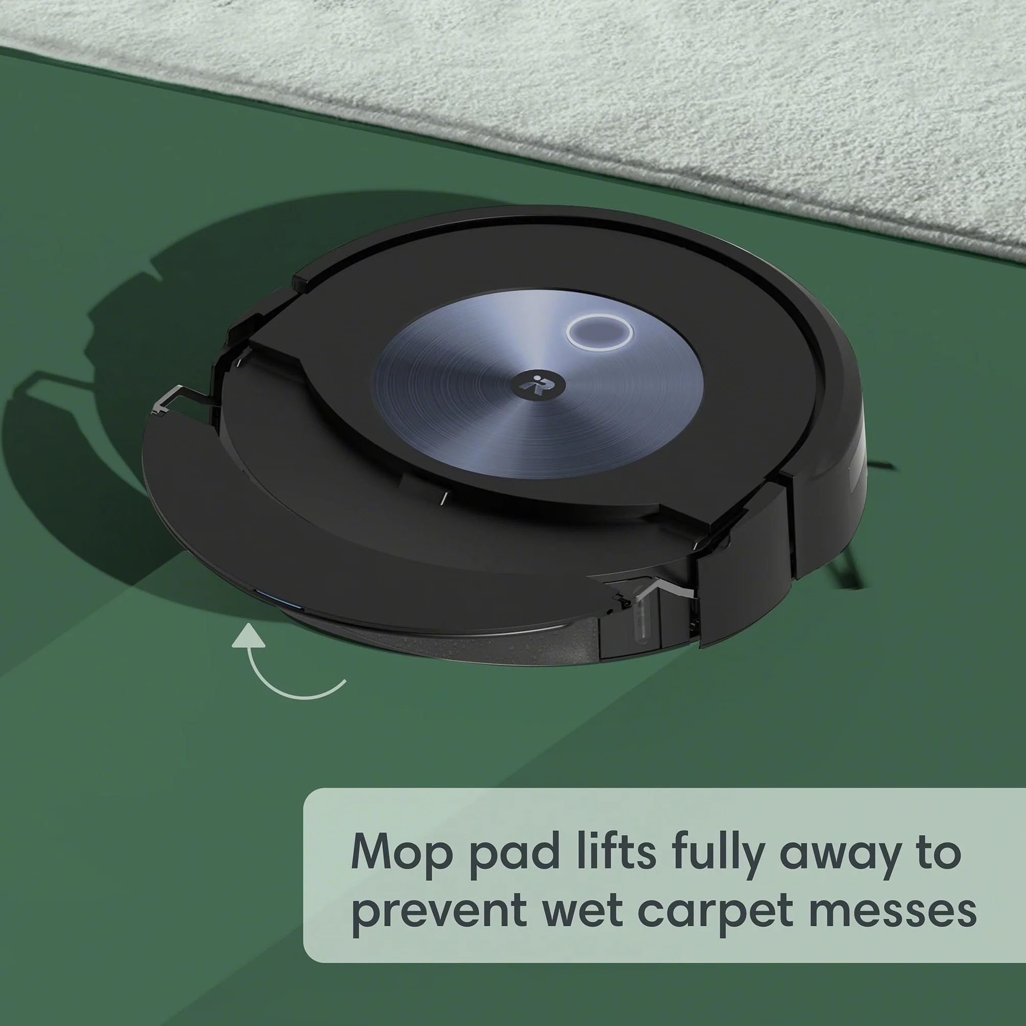 Irobot Roomba Combo J7+ Robot odkurzający z łącznością Wi-Fi z funkcją automatycznego usuwania brudu i zasysaniem podnoszącym oraz 2 gumowymi szczotkami głównymi do wszystkich powierzchni