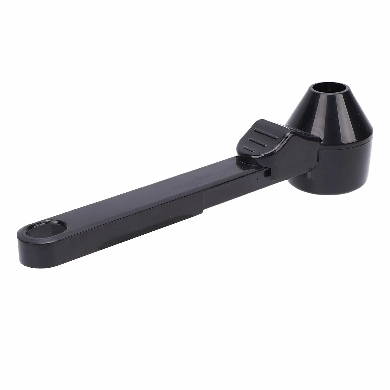 Łyżka do Kawy, Kubek Wielokrotnego Użytku o Pojemności 2 łyżek z wbudowaną poziomicą i Lejkiem, Miarka do Mielonej Kawy w Proszku (BLACK)