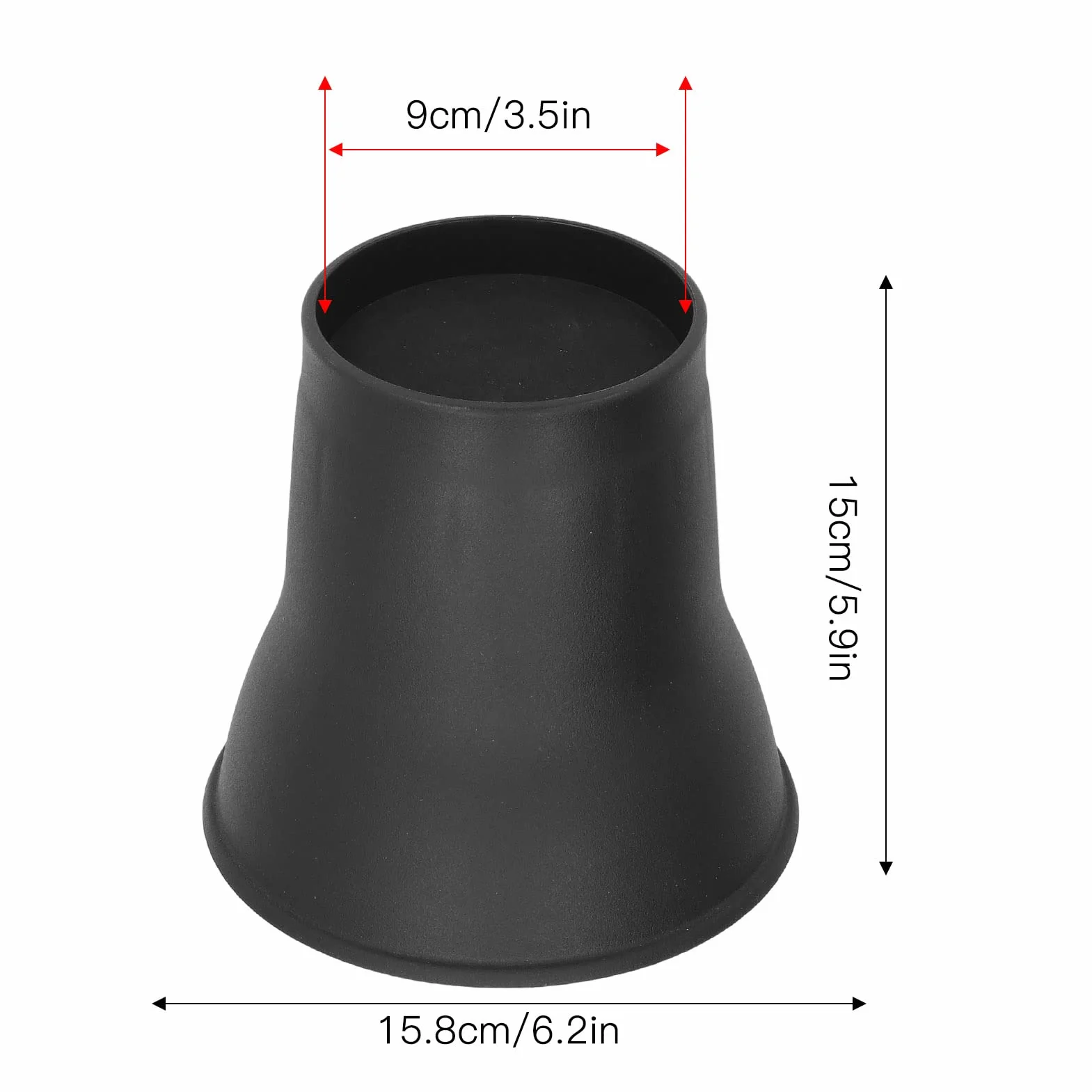Ejoyous Podwyższenie mebli, 4 sztuki, 15 cm, do mebli, do łóżka, sofy, krzesła, antypoślizgowa nakładka na meble, 1000 kg