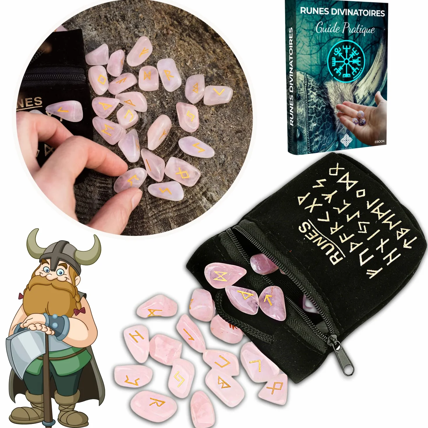 Majestic's Runes różowy kwarc