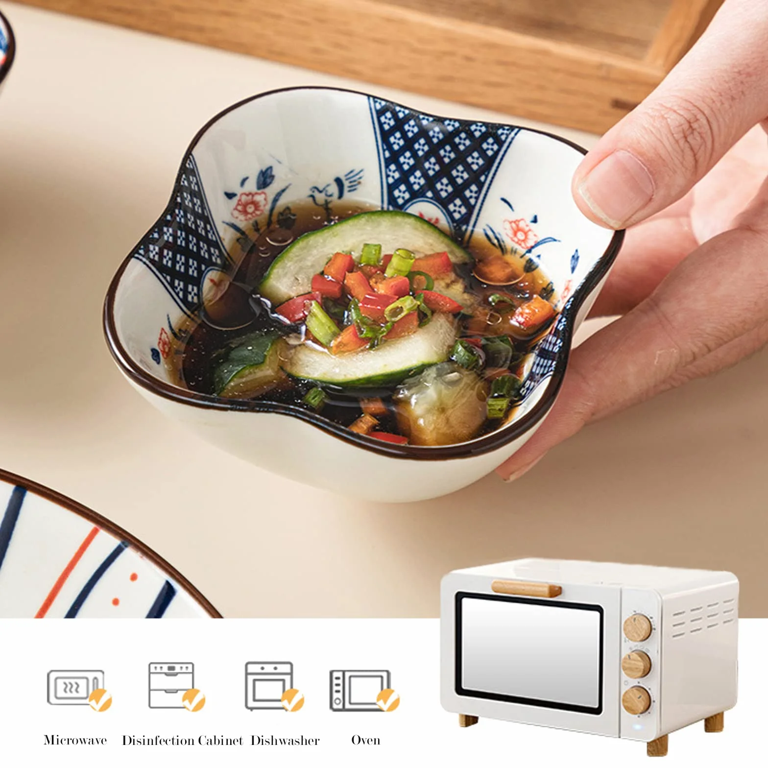 Zestaw ceramicznych miseczek do sosów sojowych, tapas, dipów, przekąsków i dipy, 6-częściowy zestaw na przekąski do sushi