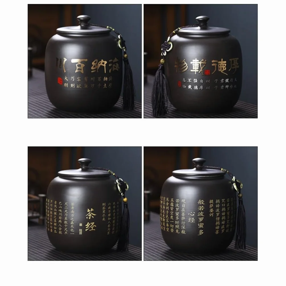 Pojemniki na herbatę luzem Ceramiczny luźny pojemnik do przechowywania herbaty mały przenośny mały pojemnik na herbatę Pu'er zielona herbata czarna herbata uszczelniona puszka ceramiczna herbaciana