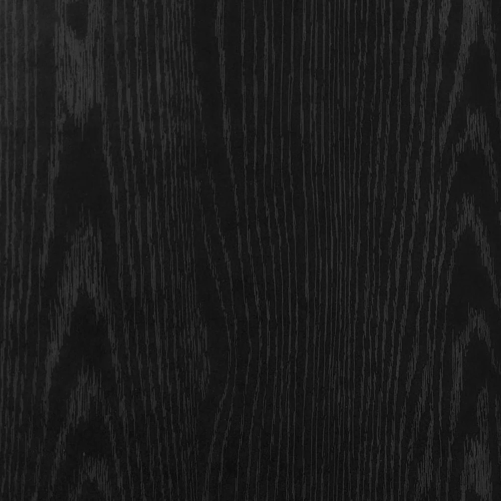 Hothingwell Schowek LP z drewna inżynieryjnego czarnego dębu, regał ścienny na winyle, czasopisma i książki, 71 x 34 x 36 cm, mocny i trwały z solidnym tyłem, idealny do biura