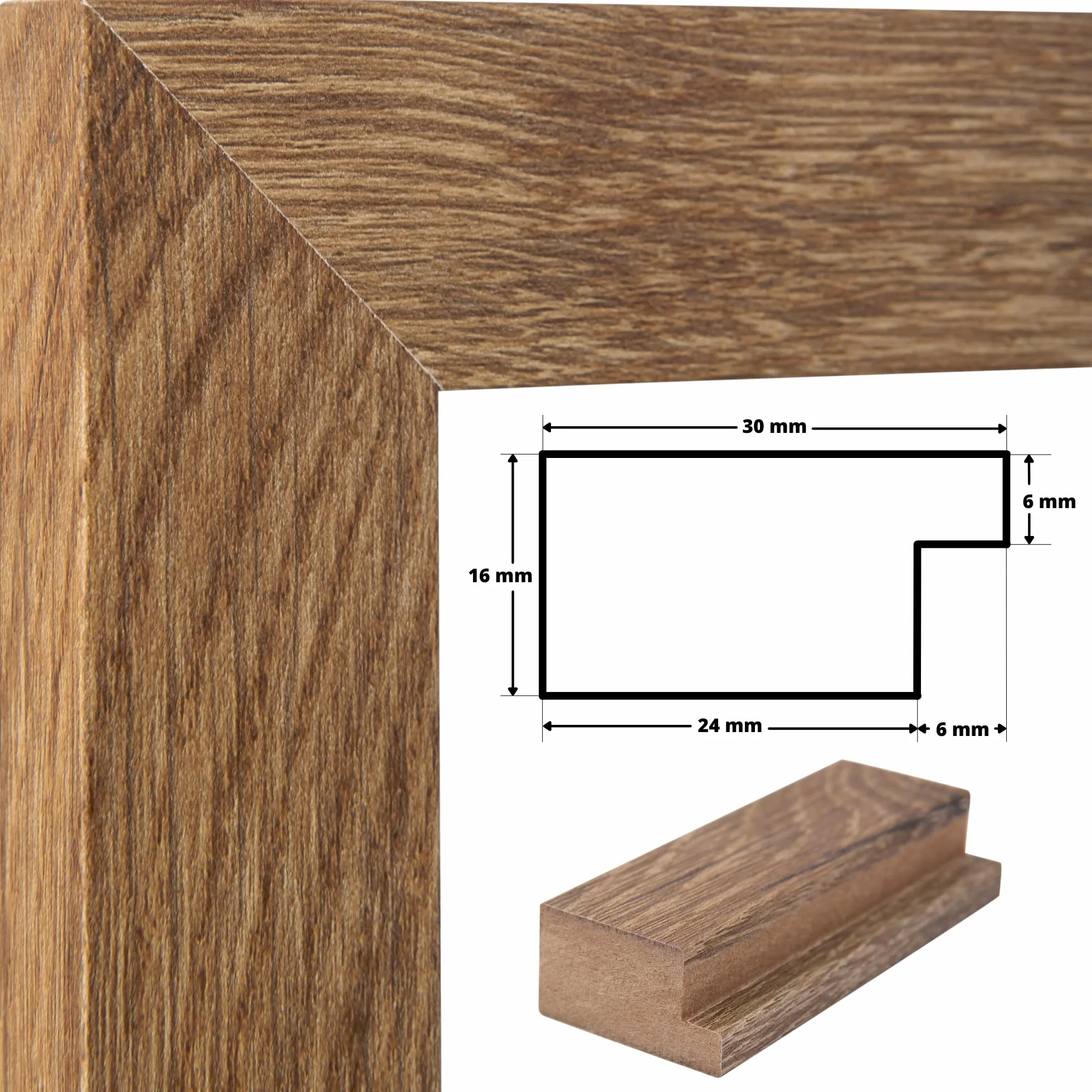 Clamaro Kolaż ramka na zdjęcia 84 x 96 cm | Matowa biel | Ramka MDF w zestawie z nietłukącym szkłem akrylowym, tylną ścianką i metalowymi haczykami