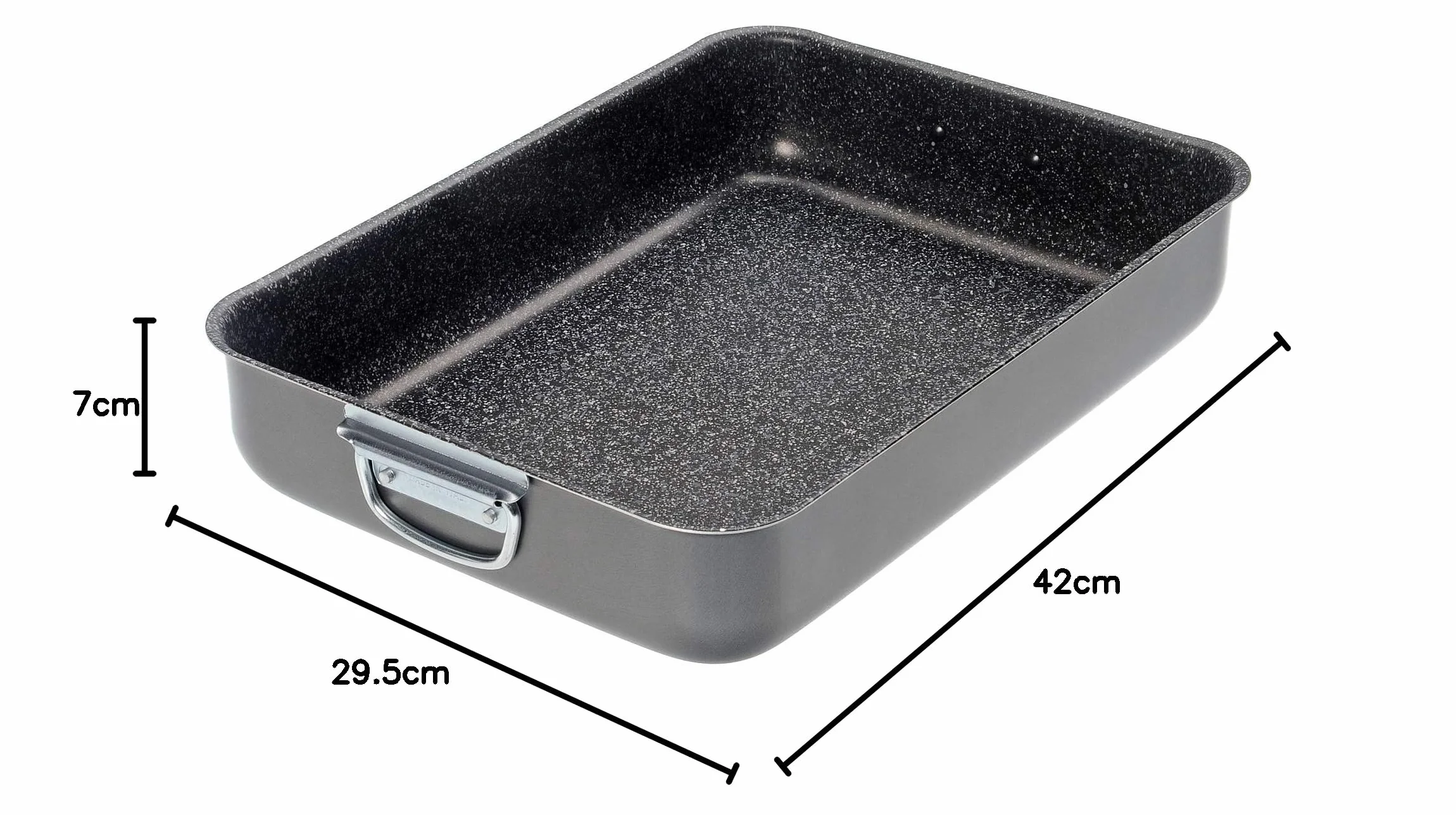 Alluflon Tradition Italy aluminiowe naczynie do lasagne, czarne, 42 x 29,5 x 7,5 cm