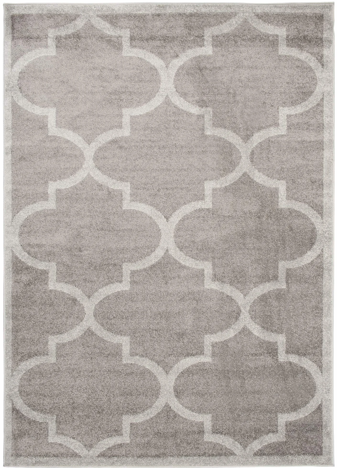 Tapiso LAZUR dywan do salonu, krótkie runo, nowoczesny design, ornament, wzór ciemnoszary, kremowy, marokański, geometryczny kratka, Ökotex 180 x 260 cm
