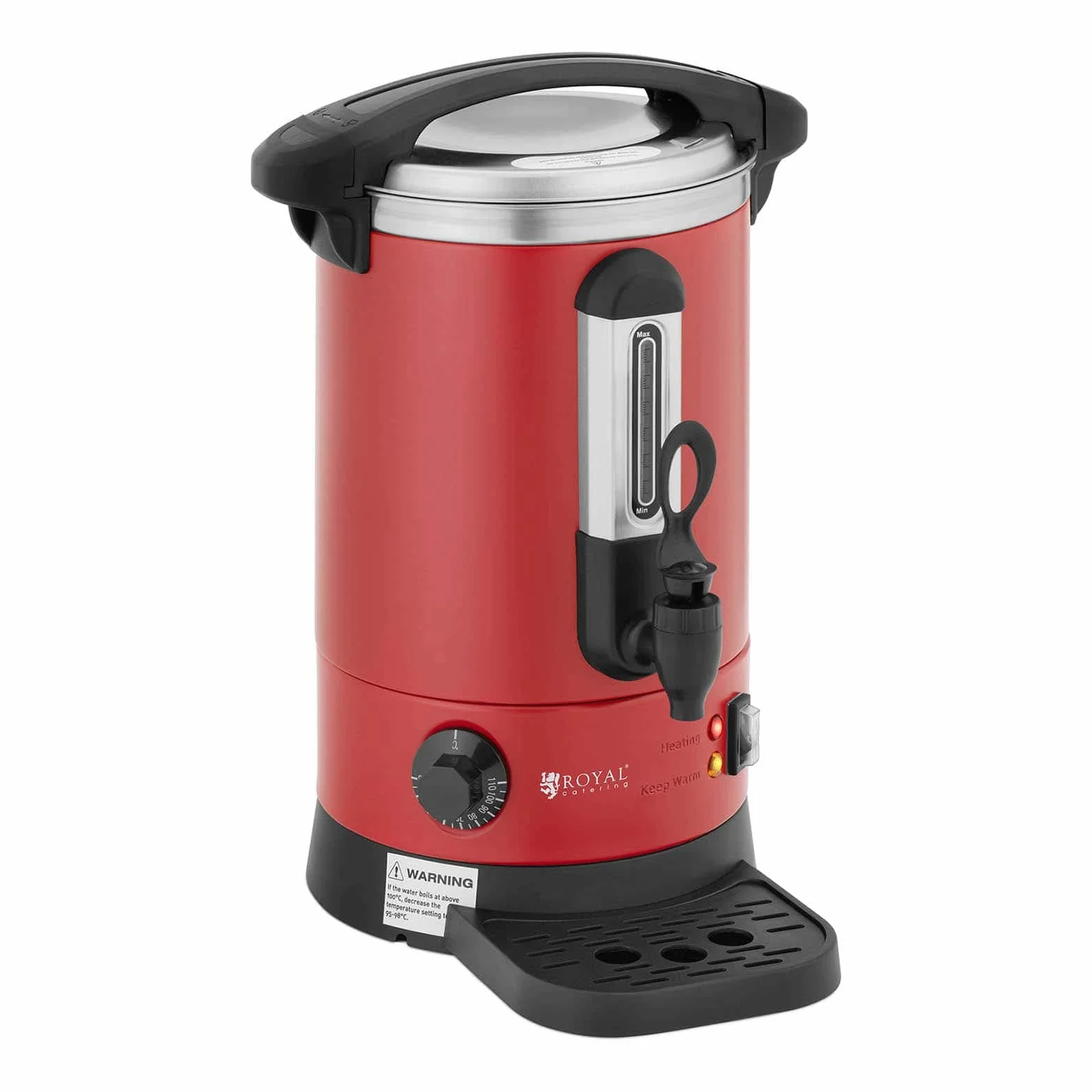 Royal Catering RC-WBDWC6R czajnik elektryczny 6,1 l 1500 W czajnik elektryczny stal szlachetna podgrzewacz do gorących napojów