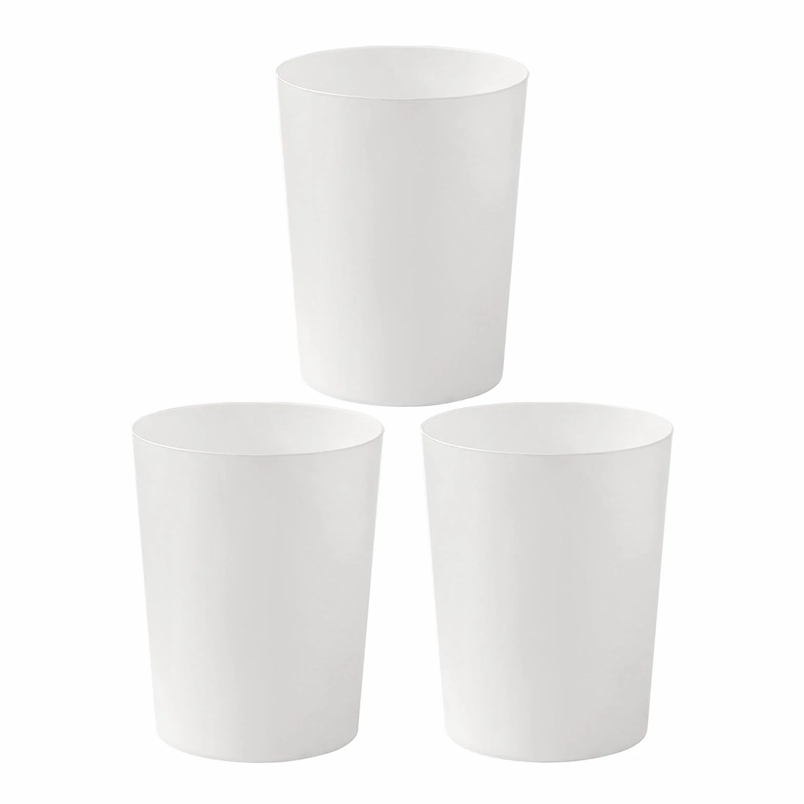 Cetomo Zestaw 7,2 l x 3, kosz na śmieci, kosz na odpady, kosz na papier, kosz na śmieci do łazienek, kuchni, biura domowego, pokoi w akademiku, biały