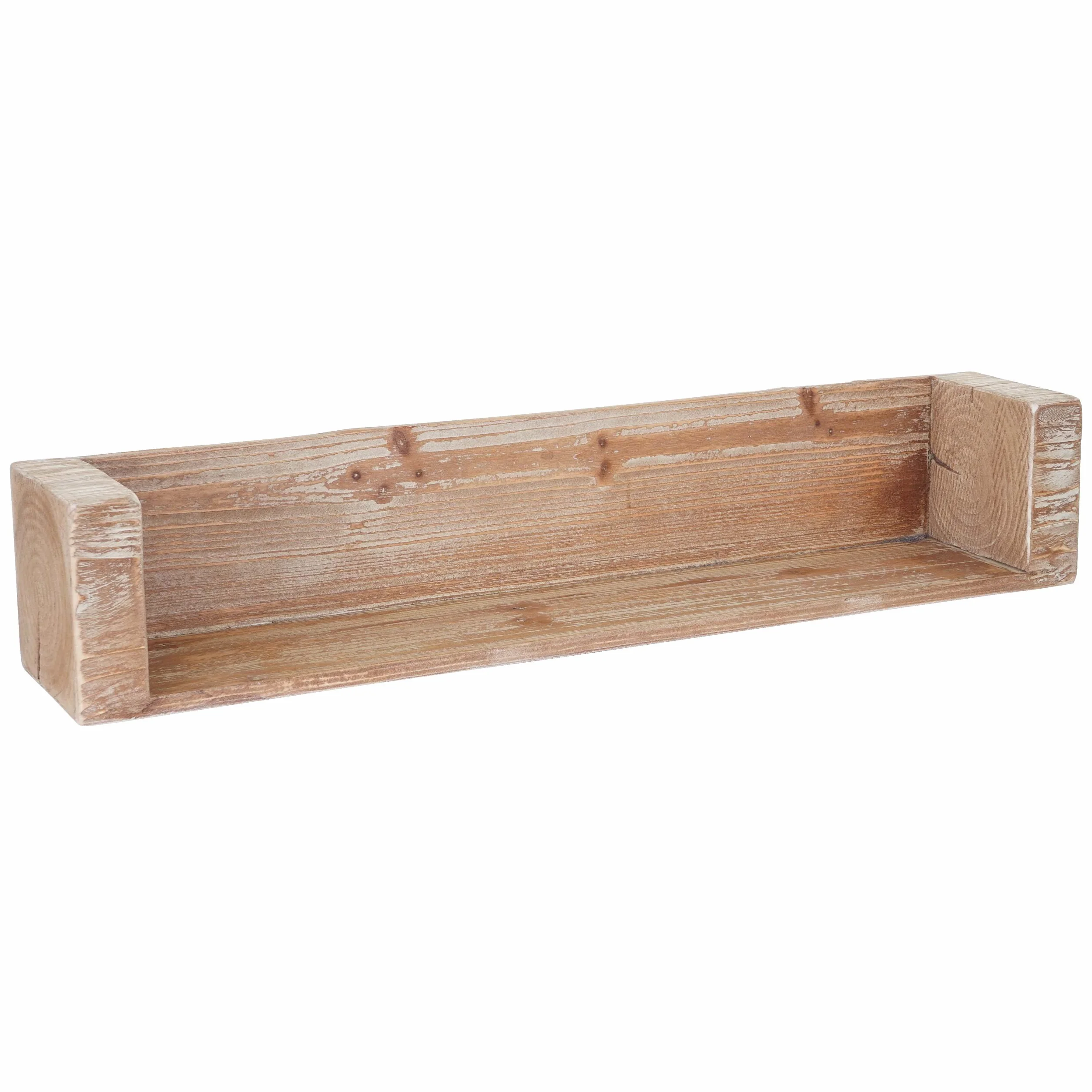 Mendler Regał ścienny HWC-A15, regał wiszący, regał na książki, drewno jodłowe rustykalne masywne ~ 60 cm