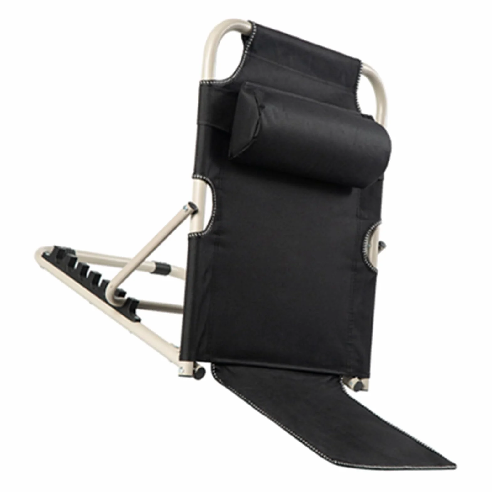 Generic Składane Oparcie łóżka, Wygodne, łatwe do Przechowywania, Trwałe Krzesło, Stabilne Podparcie, możliwość Regulacji Wielu Kątów, Ergonomiczne, z poduszką dla Osób Starszych i (BLACK)