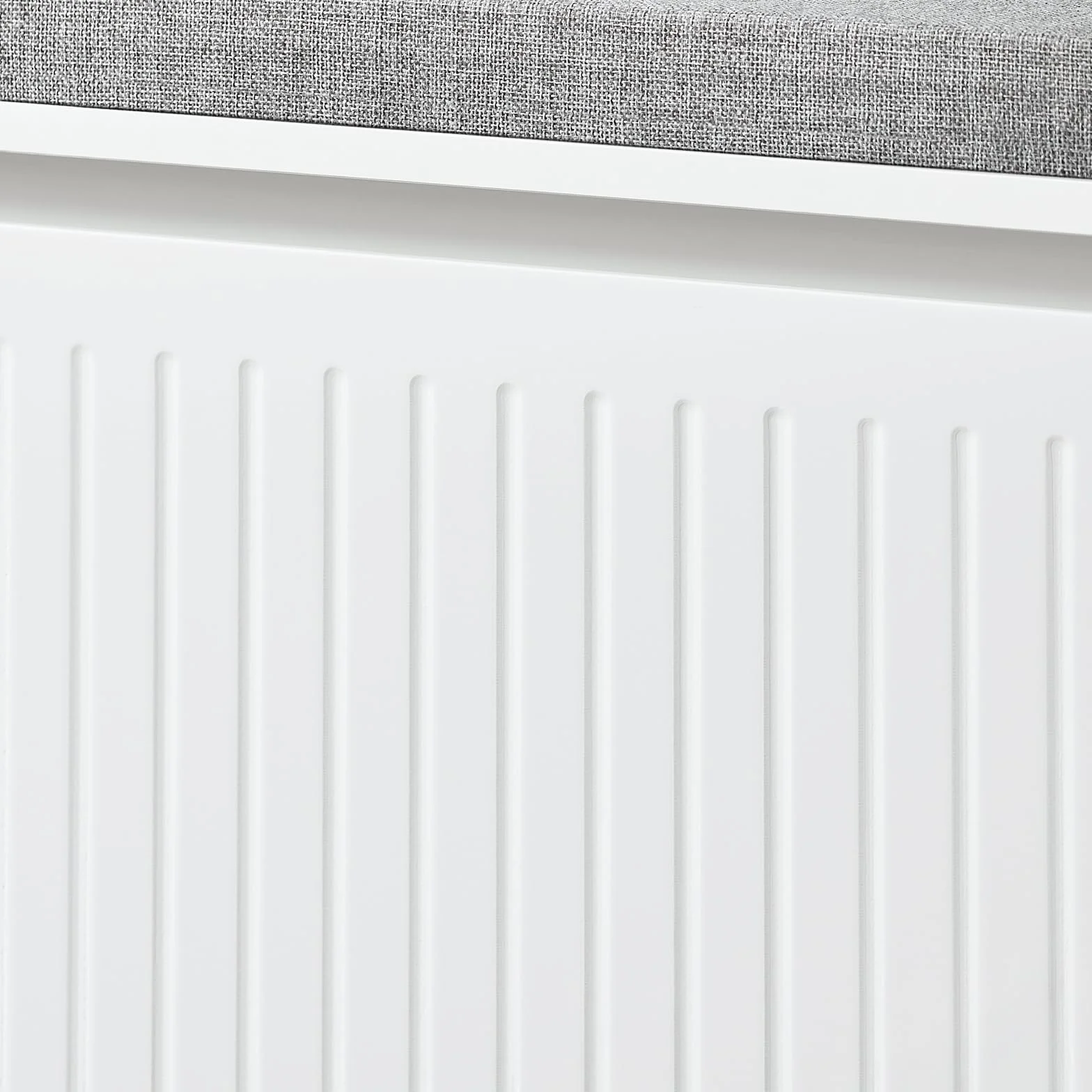 SoBuy FSR98-L-W szafka na buty z siedziskiem i poduszką, obciążenie do 155 kg, do korytarza i salonu, 80 x 45 x 26 cm, biała