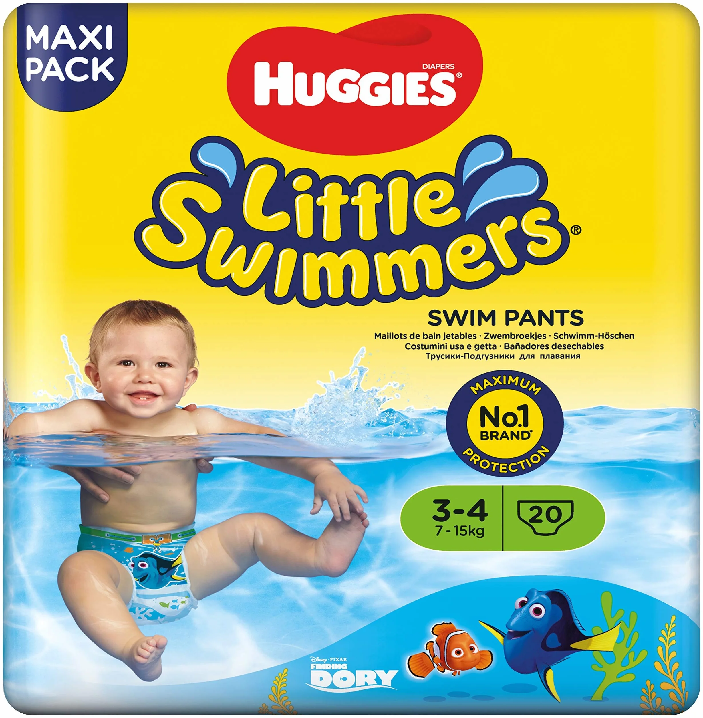 Huggies Little Swimmers Pieluchy do Pływania, Rozmiar 3-4