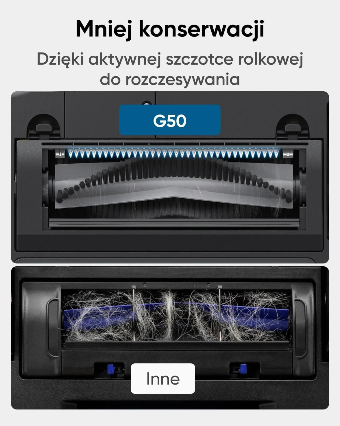 eufy G50 Automatyczny odkurzacz z silnym ssaniem 4000 Pa, dynamiczna nawigacja, grzebień Pro-Detangle, szczotka rolkowa, idealny do sierści zwierząt, twardych podłóg, dywanów(odnowiona)