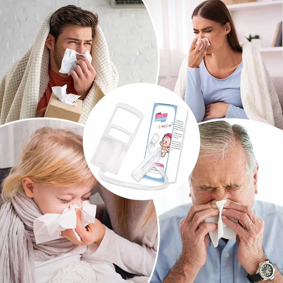 Odkurzacz do nosa dla niemowląt, przenośny odkurzacz ręczny z pompką ręczną, łatwy w obsłudze, aspirator do nosa, bezpieczny dla niemowląt, dzieci i dorosłych