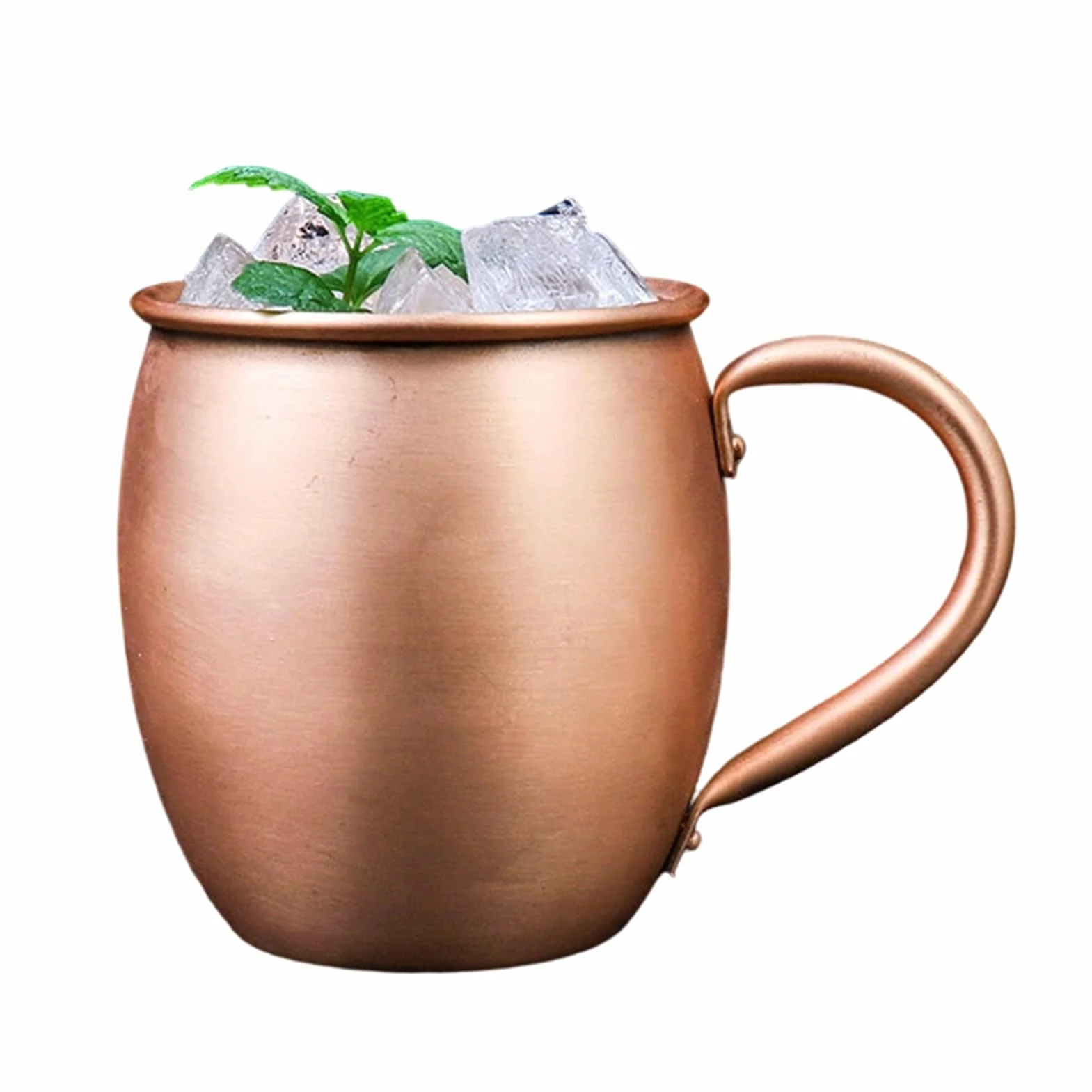 Kubki miedziane Mule - 530ml Ręcznie wykonany młotkowany zestaw naczyń do picia | Wysokiej jakości miedziane kubki idealne do Moscow Mule, koktajli, Bożego Narodzenia, kuchni, imprez, domu lub do
