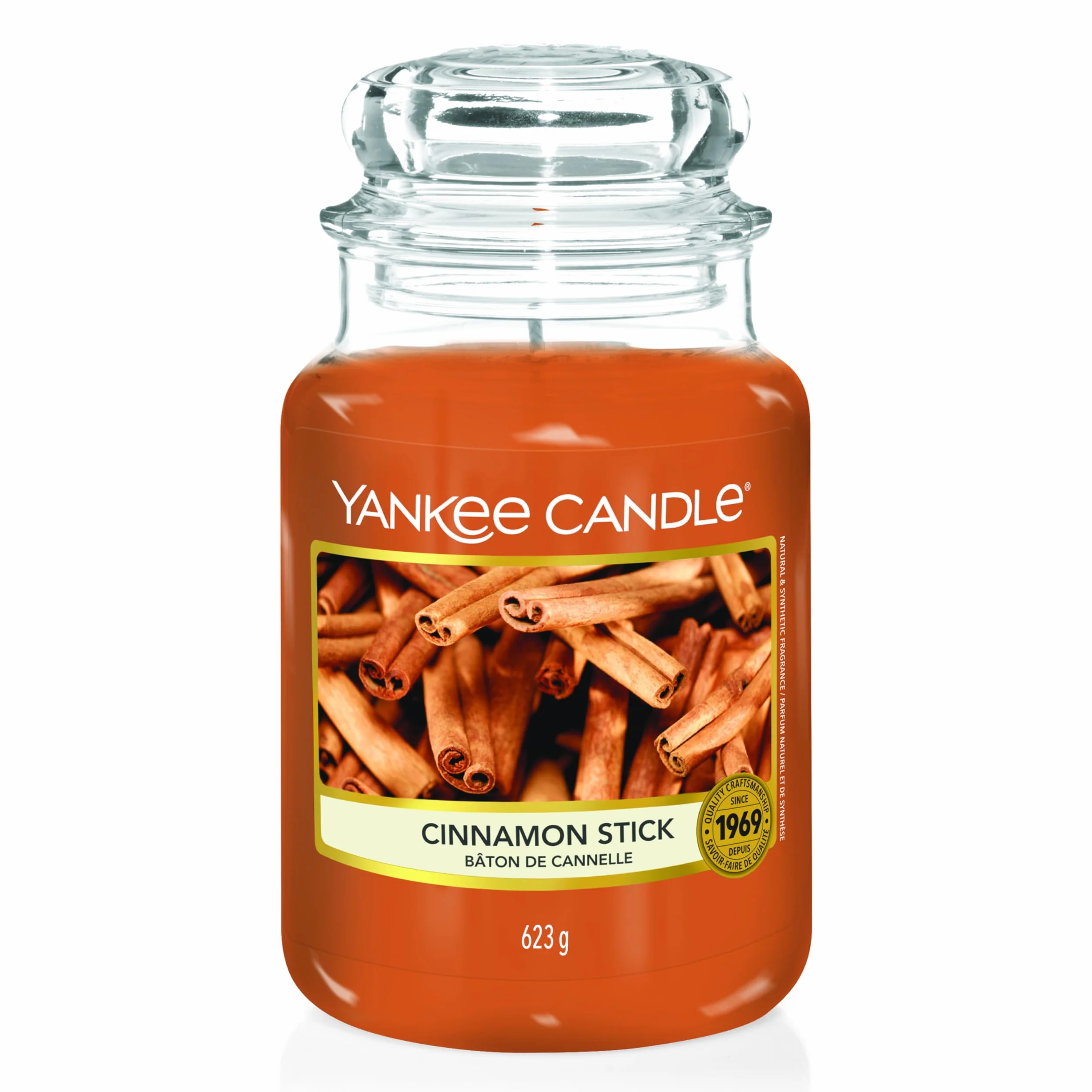 Yankee Candle Cinnamon Stick Świeca, Szkło, Brązowy, L