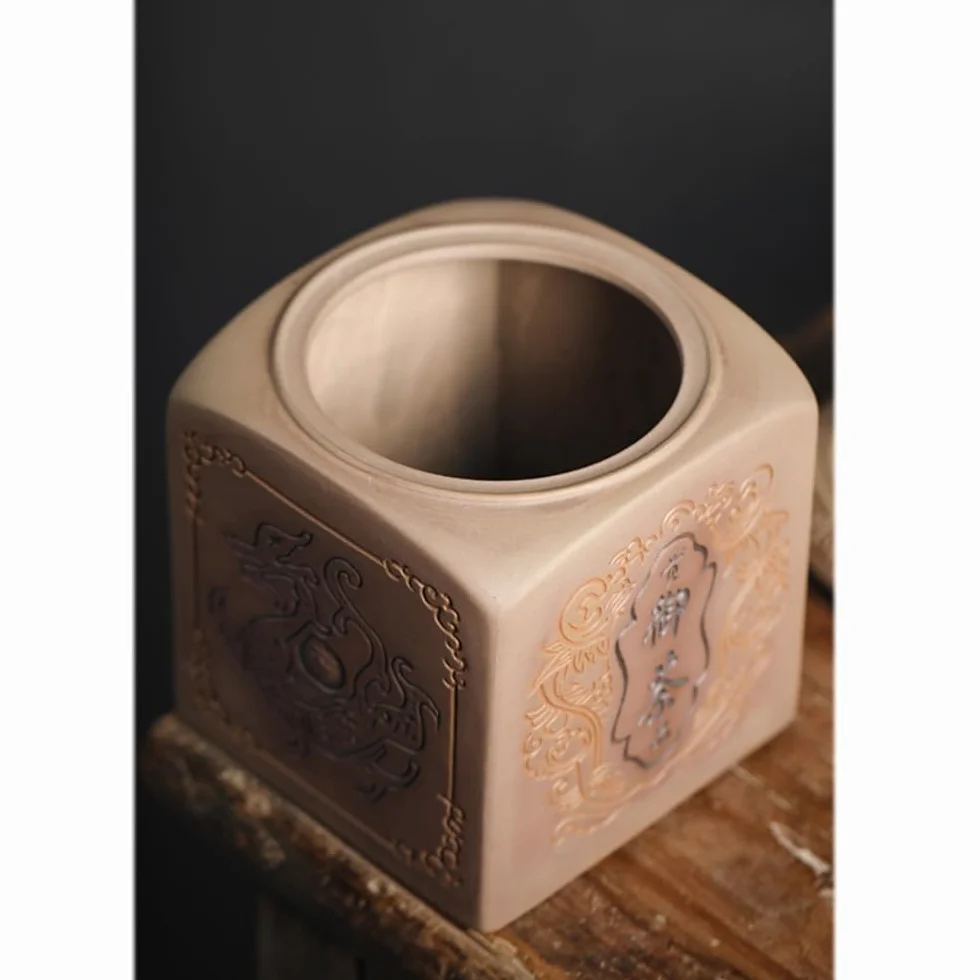 Pojemniki na herbatę i przechowywanie, ceramiczny pojemnik do przechowywania herbaty, słoik z grubej ceramiki, czarna herbata, szczelny słoik (A)