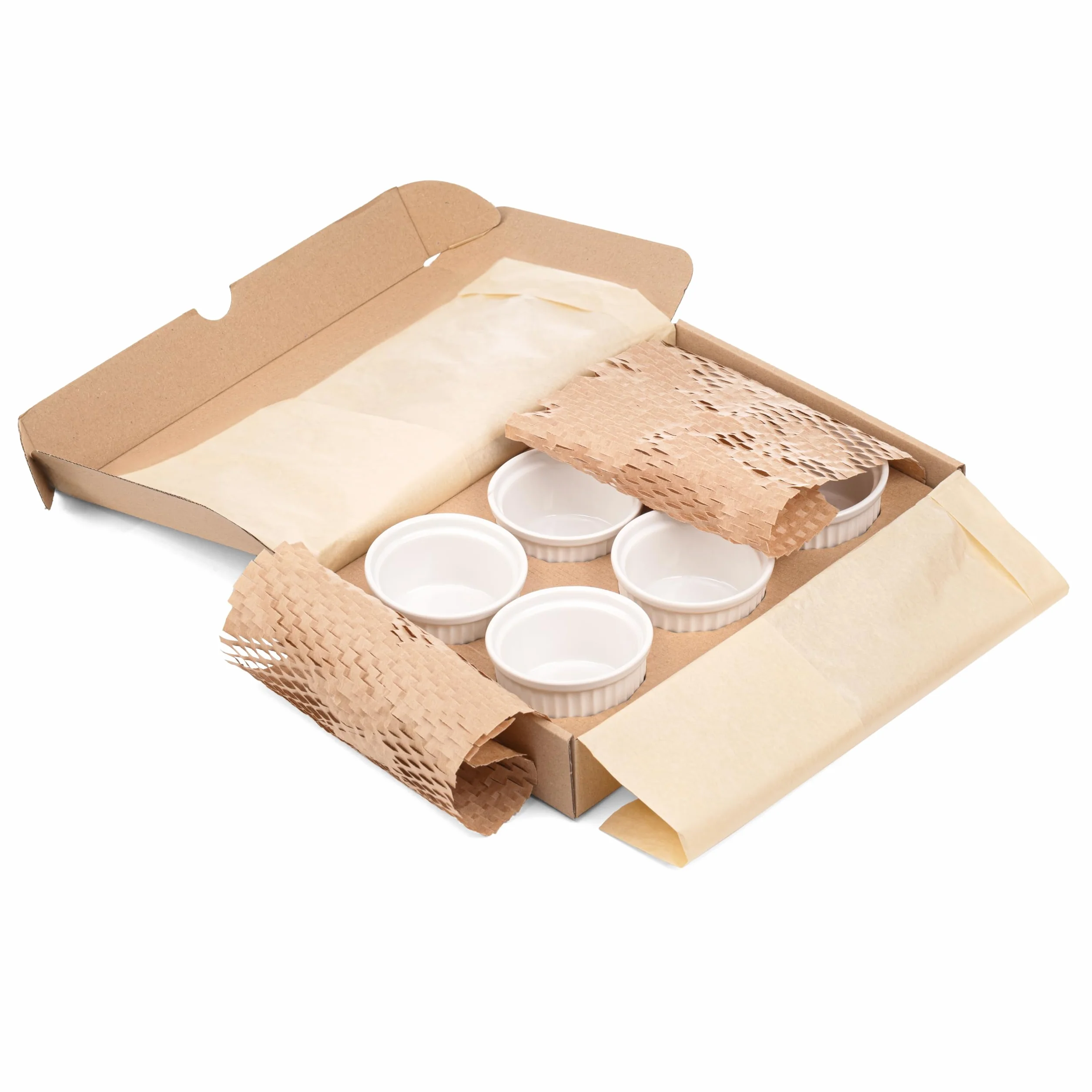 kokilka naczynie żaroodporne do zapiekania ramekin - 200ml, zestaw 6 szt. - białe