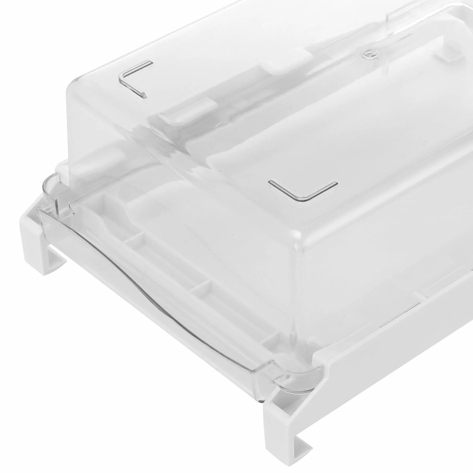 SINJEUN Organizator do lodówki, 2 sztuki, 30,5 x 19,8 x 9,5 cm, do zawieszenia, z tworzywa sztucznego, przezroczyste pudełko