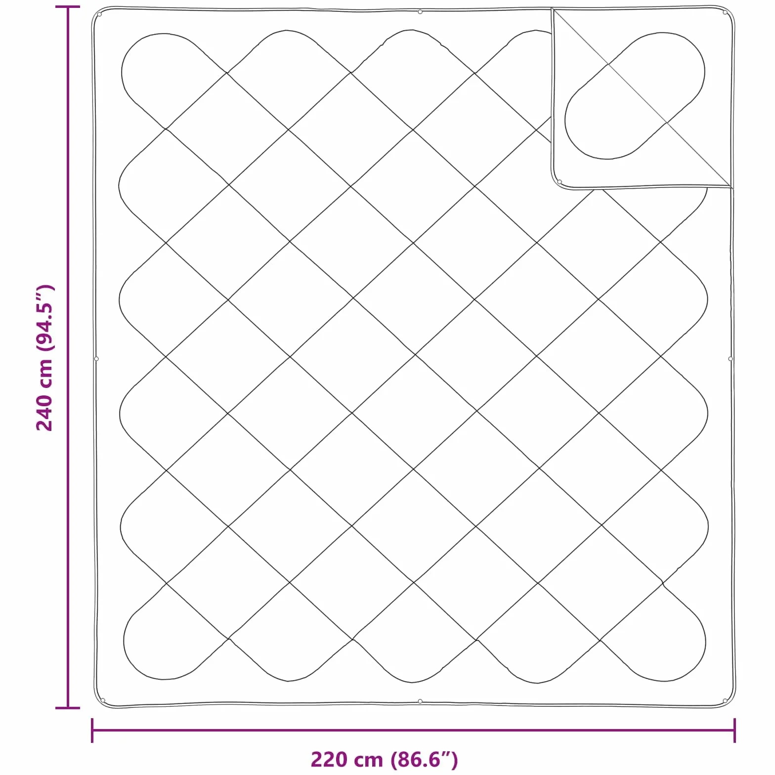 3-częściowy zestaw kołder biały 240 x 220 cm mikrofibra puchowe gęsi | Pikowana konstrukcja pudełkowa, ciepła i lekka, można prać w pralce, w zestawie 2 poduszki