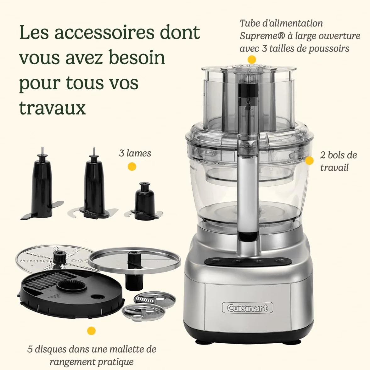 Cuisinart Expert Prep Pro robot kuchenny, mikser żywnościowy, z bogatym wyposażeniem, FP1300BE, Midnight Blue