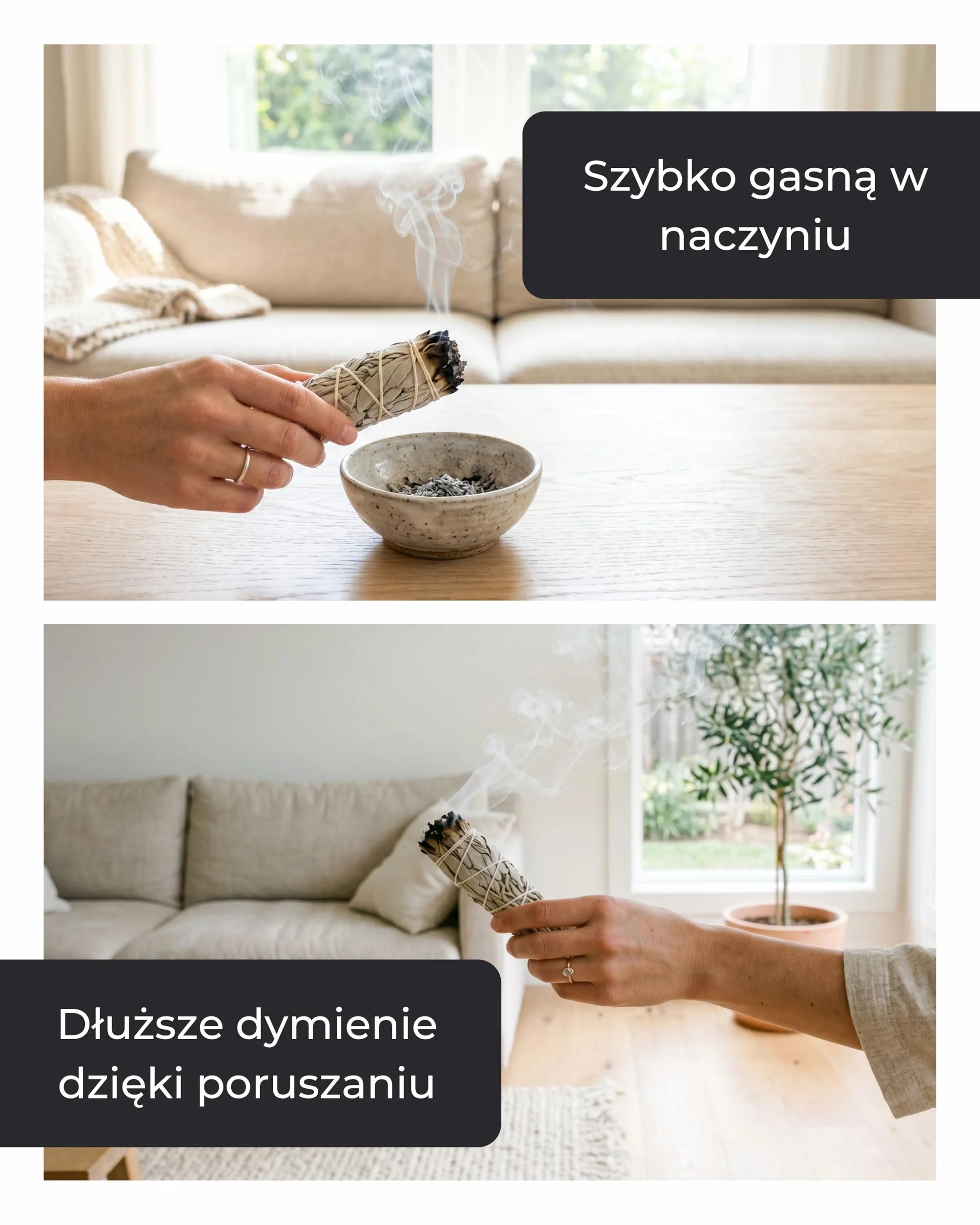 Incensera Biała szałwia, naturalne kadzidło, 3 pęczki, oczyszczanie przestrzeni, medytacja, pozytywna energia