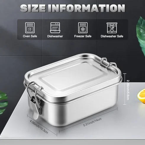 Bento Box zestaw pojemników na lunch i przekąski, wielokrotnego użytku, nadaje się do mycia w zmywarce, 4 sztuki